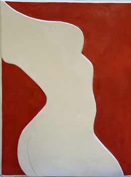 Sculpture, Nu sur fond rouge, Franck Sadock