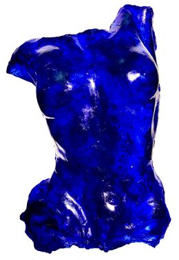 Sculpture, Buste de femme bleu 2021 2053, Aldema Design & Art