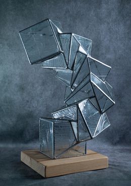 Sculpture, Cubes Equilibre Translucide, Jean-Jacques Joujon
