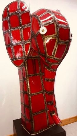 Sculpture, Eléphant rouge, Gil.S