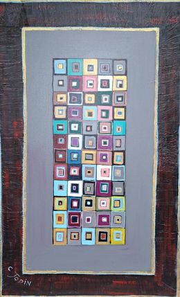 Painting, Black, Grey and Gold - Tribute to Gustav Klimt (Noir, Gris et Or - Hommage à Gustav Klimt), Christian Jodin
