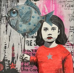 Painting, Blue Fish Balloon, Britt