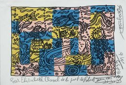 Print, Bain dans l'étang de Thau, Robert Combas