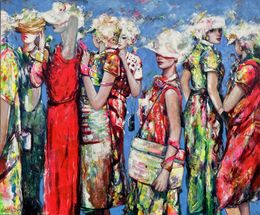 Painting, Heads in the Clouds, Emil Aziz