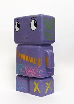 Sculpture, Mini Roboïde violet 2, PRAB'Z