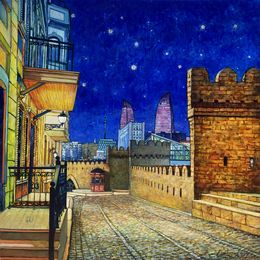 Painting, Van Gogh in Baku, Emil Aziz