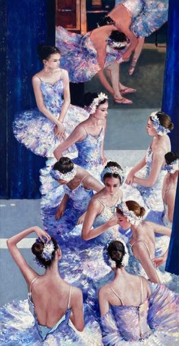 Painting, Backstage Ballerinas, Emil Aziz