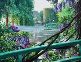 Painting, Monet's Morning, Emil Aziz