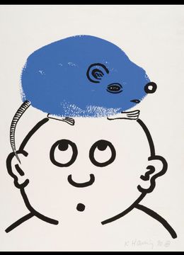 Print, The Story of Red and Blue, plate 2, Keith Haring