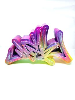 Sculpture, Mesk Tag 3D "Fluo", Papa Mesk