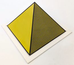 Print, Pyramid (hand signed three dimensional screen print), Roy Lichtenstein