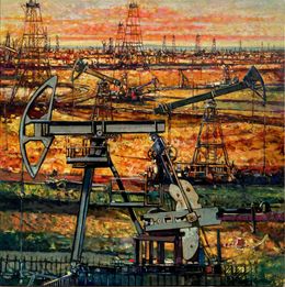 Painting, Black Gold II, Emil Aziz