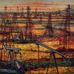 Painting, Black Gold III, Emil Aziz
