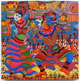 Painting, Mask Dance, Kusbudiyanto