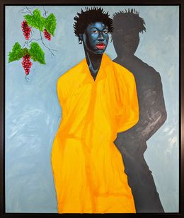 Painting, Red Berries, Adjei Tawiah