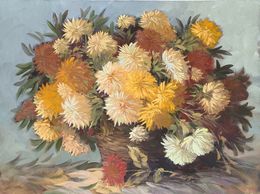Painting, Chrysanthemum Cascade, Kamo Atoyan