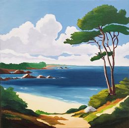Painting, Bord de mer - Variation II, Gabriel Riesnert