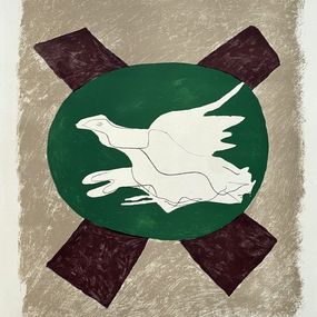 Print, Colombe sur fond vert, Georges Braque