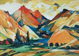 Painting, Valley of the Mountains, Melkon Hovhannisyan