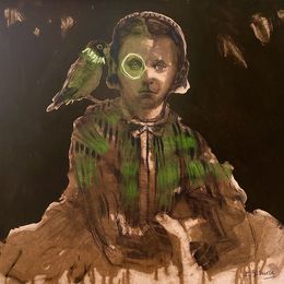 Painting, Secret d'oiseau, Pascale Simon