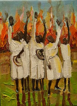 Painting, Burning down the House 6, Ima Montoya
