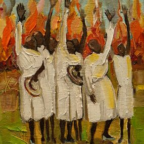 Painting, Burning down the House 6, Ima Montoya
