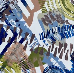 Painting, Movement continues, life continues, the city lives, Iryna Rets