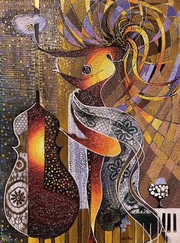 Painting, Golden Rain, Ruzanna Melqumyan