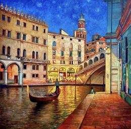 Painting, Van Gogh in Venice, Emil Aziz