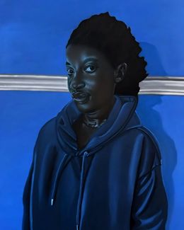 Painting, Don't Stop Till You Get Enough - 21st Century, Contemporary, Figurative Portrait, Ibrahim Omiyera