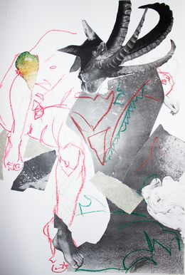 Fine Art Drawings, Capricorn-Human I., Funda Studio