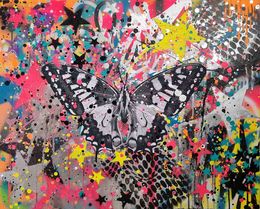Painting, Silver Butterfly, Sparkle
