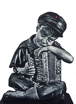 Sculpture, L'accordéoniste, Jef Aérosol
